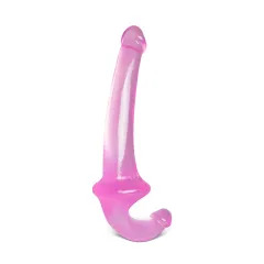 Double Fun Pink Strapless Strap On Dildo