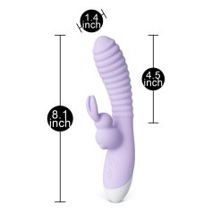 Rechargeable 12-Speed Rabbit Vibrator Purple